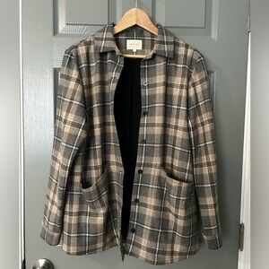 Sezane Will jacket plaid wool medium